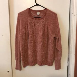Pink Suede Sweater